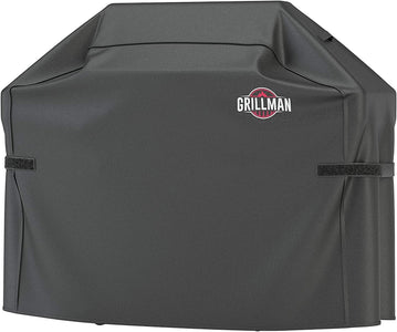 Grillman Premium Grill Cover for Outdoor Grill, BBQ Cover, Rip-Proof, Waterproof, Large Top Heavy Duty Grill Cover for outside Grill, Barbecue Cover & Gas Grill Covers (58" L X 24" W X 48" H, Black)