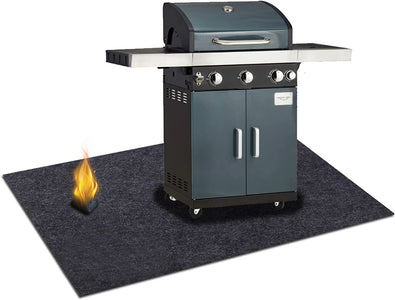 Under Grill Gear Flame Retardant Mats,Barbecue Grilling for Gas,Absorbing Oil Pads,Reusable Durable Washable Floor Mat Protect Decks ,Patios, Grease Splatter,Messes (Grill Mats:37.4Inches X 80Inches)