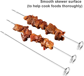 Stainless Steel Grill Kebab Skewers for Ninja Foodi AG300, AG300C, AG301, AG301C, AG302, AG400, IG301A (10 Pieces)