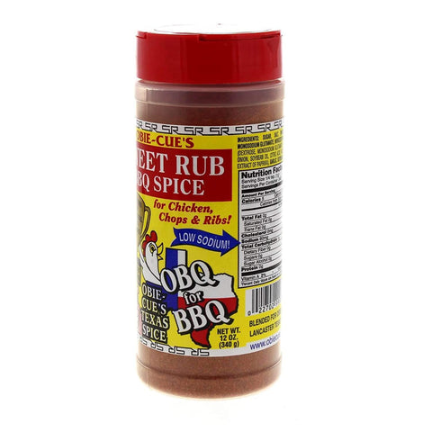 Image of Obie-Cue'S Sweet Rub BBQ Spice for Chicken, Chops & Ribs (12 Oz)