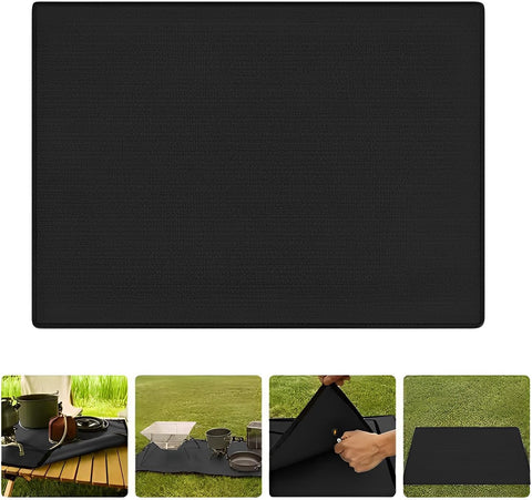 Image of LYBOSH 59X 35 Inch under Grill Mat, Premium Grill Mat for Deck,Double Sided Fireproof Grill Mat for Fire Pit,Bbq Mat for under BBQ, Oil and Water Resistant Grill Protector for Deck and Patio