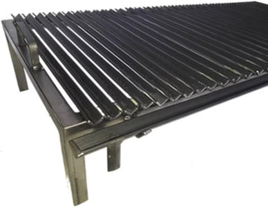 Premium Argentine Grill - V Angle Iron Grill with Handles and Drain Pan, Iron Grill, Heavy Duty, BBQ Grill + Brazier + Fire Tools. Sor Pampa Grill (36 X 24 Inches)