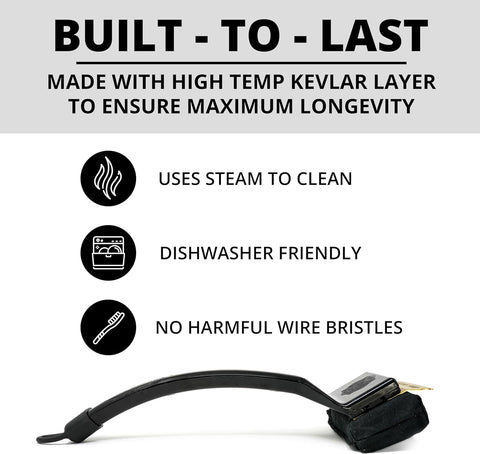 Image of BBQ Replaceable Scraper Cleaning Head, [Rescue-Upgraded], Bristle Free, Durable and Unique Scraper Tools for Cast Iron or Stainless-Steel Grates, Barbecue Cleaner (Rescue PRO)