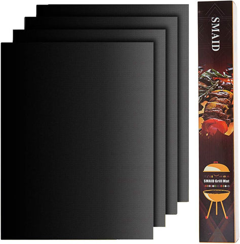 Image of - Black Grill Mat - Grill Mats Non Stick, Grill Mats for Outdoor Gas Grill - Reusable and Easy to Clean - Works on Gas, Charcoal, Electric Grill and More - 15.75 X 13 Inch………………