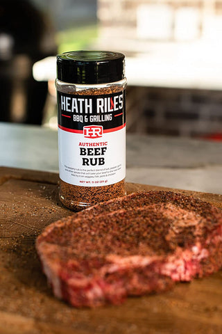 Image of Heath Riles BBQ Beef Rub Seasoning, Champion Pitmaster Recipe, Shaker Spice Mix, 11 Oz.