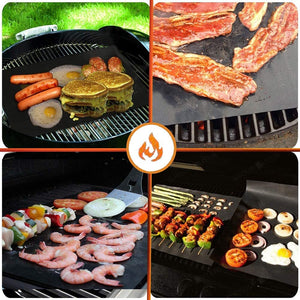 QH7 Grill Mat ，Oven Liner Non-Stick Reusable Barbecue BBQ Mat, Easy to Clean, Grill Mats for Outdoor Grill,70"X16" Cut to Any Size, for Gas Grill, Charcoal, Electric Grill, Heat Resistant