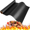 BBQ Grill Mat Roll, Cut to Size Grill Mats for Outdoor Grill, Non-Stick Grill Accessories for Gas, Charcoal, Electric Grill(Black - 15.75IN X 10FT)