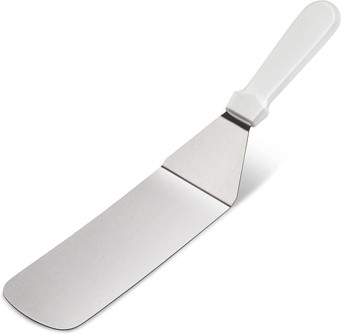 Image of New Star Foodservice 36213 Plastic Handle Flexible Grill Turner/Spatula, 14.5-Inch, White