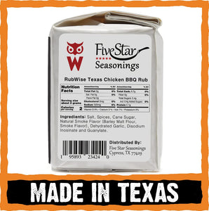 Texas Style Chicken Rub & Pork Rub by Rubwise | BBQ Rub & Spices for Smoking & Grilling | Dry Rubs | Great on Chicken, Turkey, Duck, Burgers, Chops, Pork Butt, Tenderloin & More | NO MSG (1Lb Each)