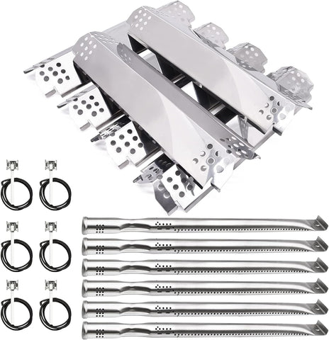 Image of Grill Parts Kit Compatible with Nexgrill 720-0896B 720-0896C 720-0882A 720-0896 720-0925 720-0896E Grills, 6 Pack Grill Burner Tubes & Grill Ignitors & Flame Tamers Heat Shields