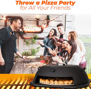 Geras Pizza Oven for Grill - Grill Top Pizza Maker for outside - Pizza Stone, Pizza Peel Kit - Outdoor Small Portable Backyard BBQ Pizzas Maker Charcoal Grill, Pellet, Propane Gas and Wood Fire