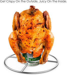 RUSFOL Beercan Chicken Rack, Stainless Steel Chicken Stand for Smoker and Grill