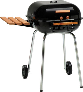 Americana Swinger Charcoal Grill with One Side Table, Black
