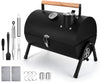 Leonyo Portable Charcoal Grill Set of 12, Small BBQ Grill, Mini Tabletop Charcoal Grill with Barbecue Fork, Tongs, Compact Camping Grills for Outdoor RV Traveling Picnic, Patio, Backyard, Beach