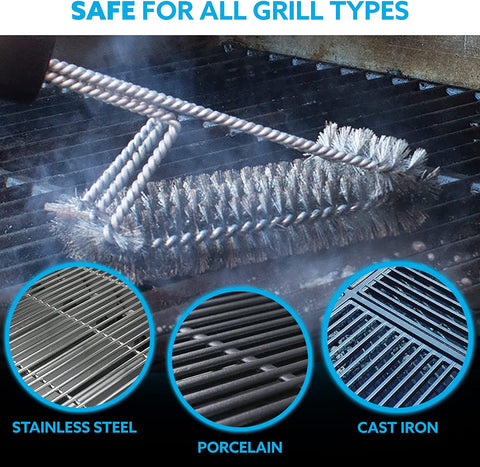 Image of 360/Clean Grill Brush - Powerful 30-Second Grill Cleaner - the World'S Best Grill Brush, Bristle | Free of Brass Wire & Safe BBQ Grill Brush, BBQ Brush Accessory for Grill Cleaning Kit - 18 Inch