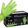 Thor Grip Heavy Duty Green Industrial Nitrile Gloves with Raised Diamond Texture, 8-Mil, Latex Free, 100-Ct Box