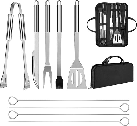 Image of BBQ Utensil Set Stainless Steel Professional Barbecue Accessories Grill Tool with Bag Easy to Carry (9)
