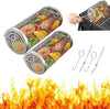 2PCS Rolling Grilling Basket - Rolling Grilling Baskets for Outdoor Grill, Stainless Steel Wire Mesh Cylinder Grill Basket, BBQ Accessories, Camping Barbecue Rack for Vegetables, Fish
