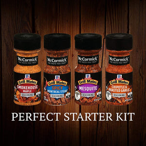 Mccormick Grill Mates Unique Blends Grilling Variety Pack (Chipotle & Roasted Garlic, Mesquite, Spicy Montreal Steak, Smokehouse Maple), 4 Count