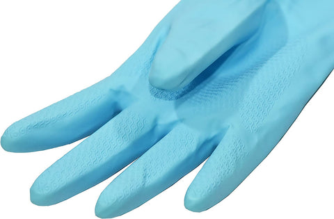 Image of Household Gloves Latex Free Cleaning Gloves with Soft Lining Long Cuff 15" & Grip (2 Pair), Small