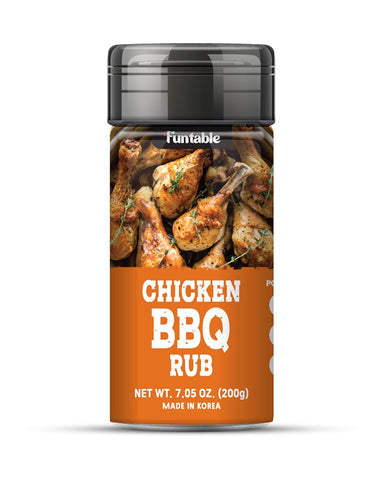 Image of Funtable Chicken BBQ Rub (7.1Oz) - Rich Flavors, Savory & Tasty Blend. Zero-Calorie. Ideal for Chicken, Meat, Steak & Grilled Vegetables.
