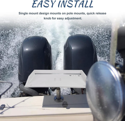 Image of Boat Bait Table with Rod Holder Bait Cutting Board for Boat
