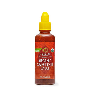 Asian Organics USDA Organic Sweet Chili Sauce; Made with Only 100% Organic Ingredients Grown in Thailand from Local Farmers; Chemical Free, Non-Gmo, Gluten Free, No Preservatives; 9.47Oz/280Ml Bottle
