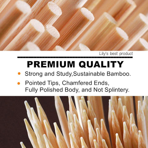 Image of HOPELF 12" Natural Bamboo Skewers for Bbq，Appetiser，Fruit，Cocktail，Kabob，Chocolate Fountain，Grilling，Barbecue，Kitchen，Crafting and Party. Φ=4Mm, More Size Choices 6"/8"/10"/14"/16"/30"(100 PCS)