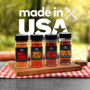BBQ Barbecue Spices and Seasonings Set - Ultimate Grilling Accessories Set - Gift Kit for Barbecues, Grilling, and Smoking - Great Gift for Men or Gift for Dad Made in the USA