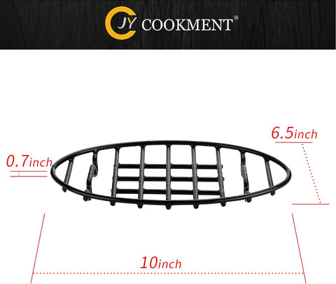 Image of JY COOKMENT Roasting Rack with Integrated Feet, Cooling Drying Rack Kitchen Rack with Enameled Coating, PTFE Free, Great for Cooking, Roasting, Drying, Grilling, Dishwasher Safe (10Inch*6.5Inch)