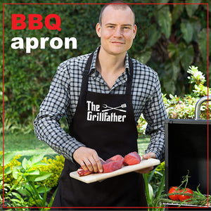 Aprons for Men | Premium Quality Funny Aprons | Best for BBQ, Grilling and Cooking | Chef Kitchen Grilling Apron