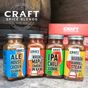 Craft Spice Blends Grilling Seasoning & Rub 4-Pack Gift Set | All Natural | USA Small Business | Grill Gift for Men or Women
