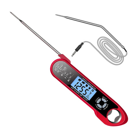 Image of Oven Meat Safe Instant Read 2 in 1 Dual Probe Food Thermometer Digital with Alarm Function for Cooking BBQ Smoking Grilling Kitc
