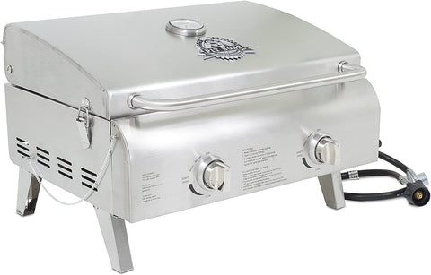 Image of Grills 75275 Stainless Steel Two-Burner Portable Grill