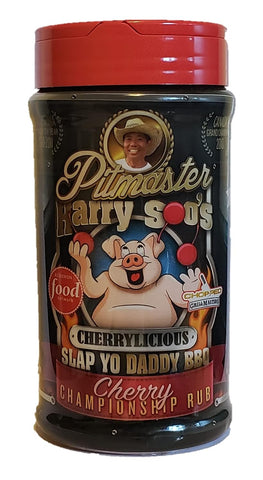 Image of Slap Yo Daddy BBQ Flavor Bomb Umami, Porkilicious Pecan, Cherrylicious Ribs Cherry and Honeylicious Honey Peach (4 Rubs) 12Oz Bundle
