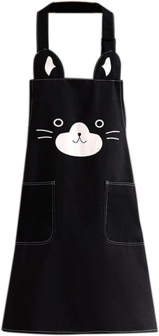 Cute Apron for Women Girl, Aprons with Front Pocket for Cooking Serving Painting Gardening, Gifts for Friends