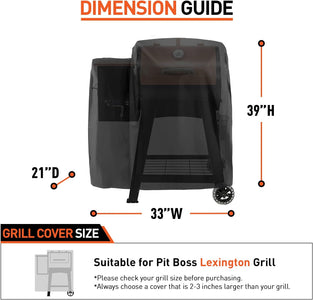 Grill Cover Compatible for Pit Boss Lexington, 700FB, Z Grill 550B, Heavy Duty Waterproof Wood Pellet Grill Cover, All Weather Protection Outdoor BBQ Cover