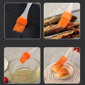 Basting Brush, Basting Brushes Grill Kitchen Silicone Pastry Cooking Brushs & BBQ Basting Brush, Varying Bright Color - Best Kitchen Gadget (Oil Brush 4 Pack)