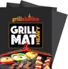 BBQ Grill Mat Heavy - 600 Degree Max Temperature Grilling Sheets - Set of 2 Grill Mats Non Stick - Lifetime Manufacturer Warranty