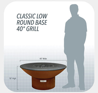 Classic 40" Grill with a Low round Base Home Chef Max Bundle with 10 Grilling Accessories.