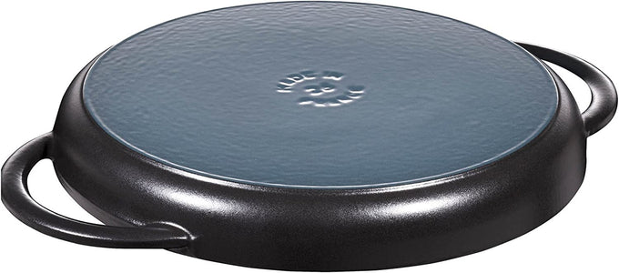 Cast Iron 10-Inch Pure Grill - Black Matte, Made in France