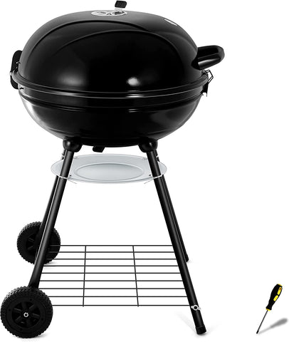 Image of Leonyo BBQ Grill, 22 Inch Kettle Charcoal Grill, Heavy Duty Large Outdoor Grills for Camping Griddle, Backyard, Patio, Picnic Grilling, Travel