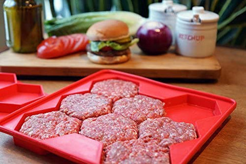 Image of Burger Master Innovative 8-In-1 Burger Press & Freezer Container Makes 8 Quarter-Pound Burgers 32 Oz., Tasty Amazing Burgers, Easy-To-Clean & Dishwasher Safe