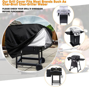 LBTING Grill Cover, 40-Inch Heavy Duty 300D Oxford Waterproof Windproof UV Resistant BBQ Gas Grill Cover for Outdoor Barbecue Fit Most Brands Weber, Brinkmann, Char Broil, Holland