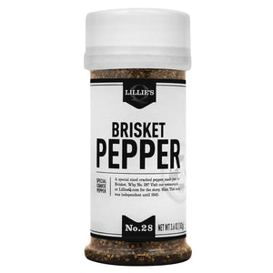 Lillie’S Q - Brisket Pepper BBQ Rub, Cracked Pepper BBQ Rub, Traditional Texas-Style Brisket Barbeque Rub, Large Pepper Grind Size, Perfect Barbeque Seasoning for Brisket, Beef, & Lamb (3.6 Oz)