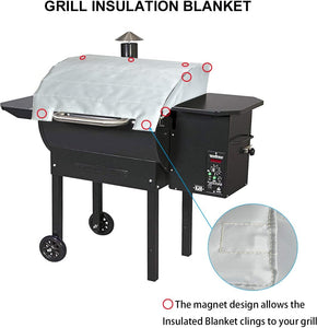 Stanbroil Insulated Blanket for Camp Chef 24" Pellet Grills, Including Smokepro DLX24, PG24BLK, PG24, PG24S, PG24LS Modles, 24 X 35.6 Inch, Gray