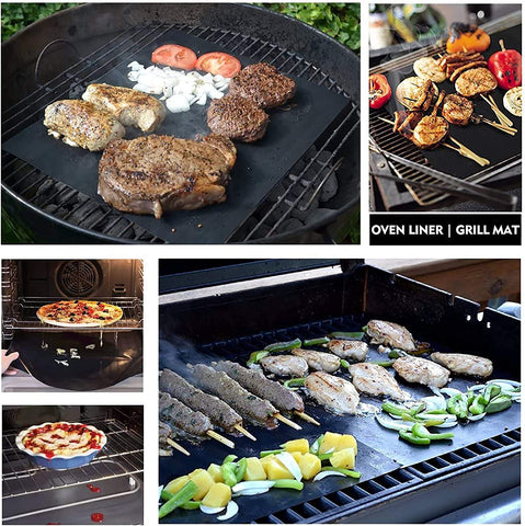 Image of Grill Mat, 70" X 16" Grilling Mats for Outdoor Grill Nonstick, BBQ Silicone Grill Mat Accessories for Griddle, Cut to Any Size, Resuable and Easy to Clean, Works on Charcoal Electric Gas Grill - Black