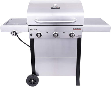 ® Performance Series™ Tru-Infrared Cooking Technology 3-Burner with Side Burner Cart Propane Gas Stainless Steel Grill - 463370719