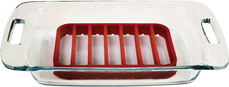 Norpro, Red Rectangle Silicone Roasting Rack, 1 EA