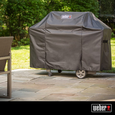 Image of Weber Genesis II 300 Series Premium Grill Cover, Heavy Duty and Waterproof, Fits Grill Widths up to 59 Inches